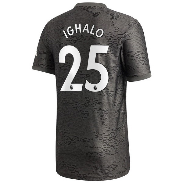 Camiseta Manchester United NO.25 Ighalo Segunda equipo 2020-2021 Negro
